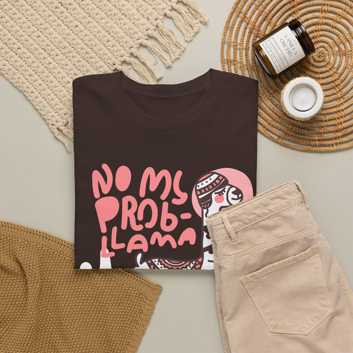 “No Prob Llama” T-Shirt – Lustiges Lama Grafik-T-Shirt