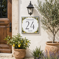 Personalisiertes Hausnummernschild Bari – Keramik 15 × 15 cm P81
