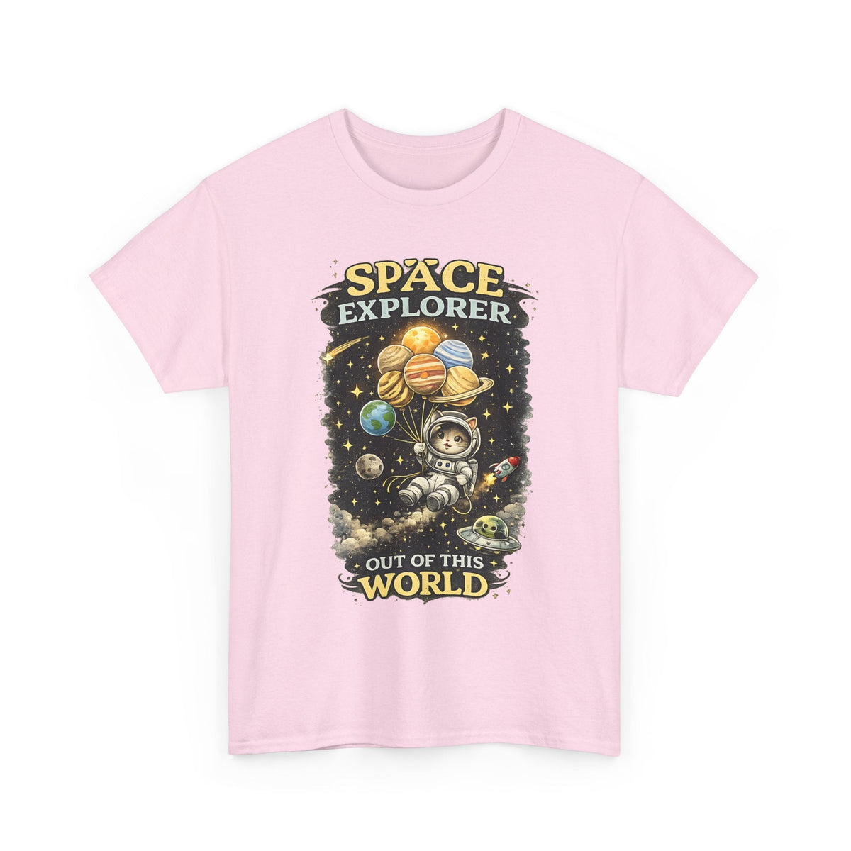 Space Explorer T-Shirt – Astronaut, Galaxie & Planeten Grafik-T-Shirt