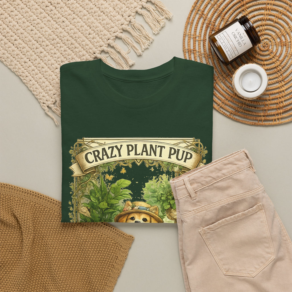 Crazy Plant Pup T-Shirt – Lustiger Hund & Pflanzenfan Grafik-T-Shirt
