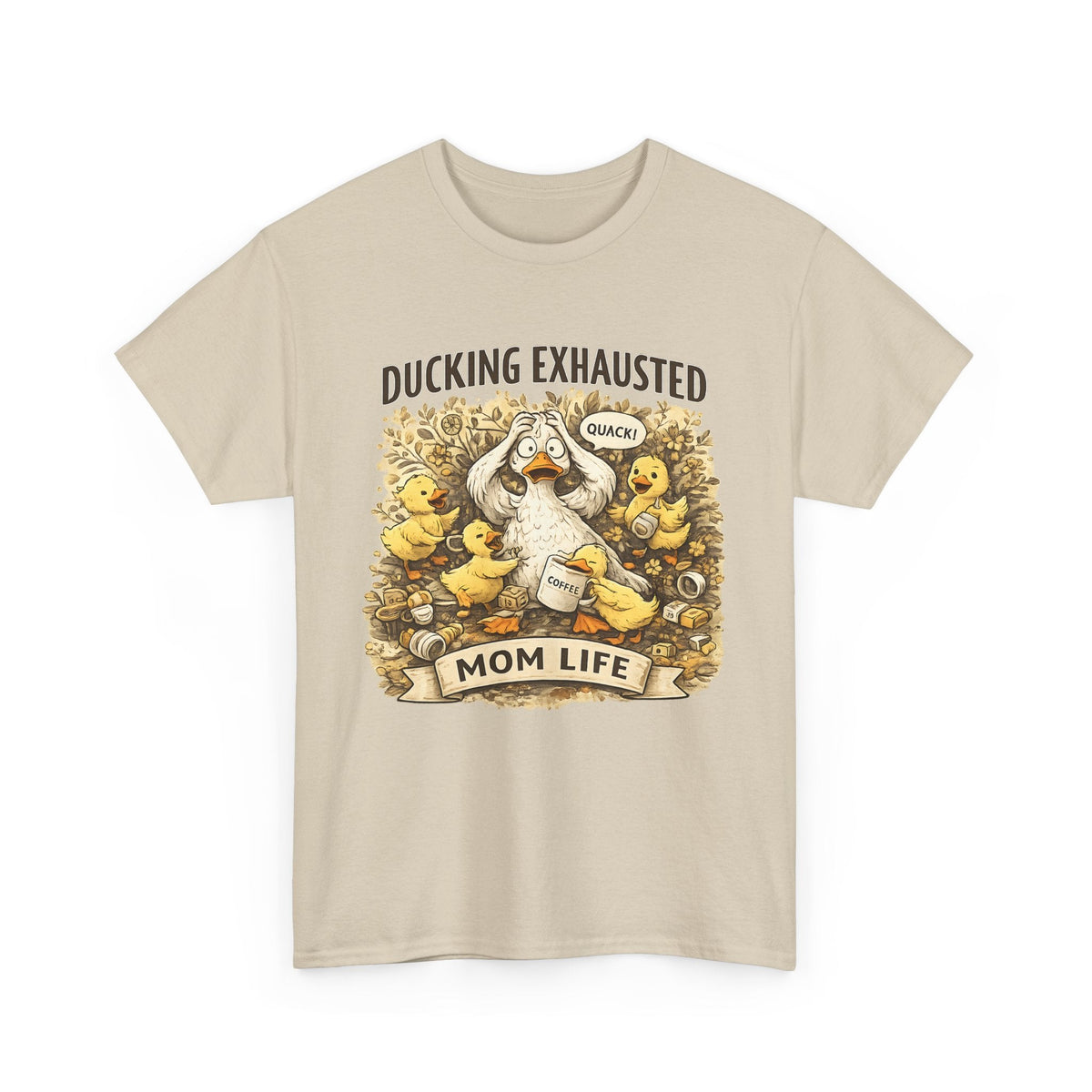 “Ducking Exhausted” T-Shirt – Lustige müde Mama Grafik-T-Shirt