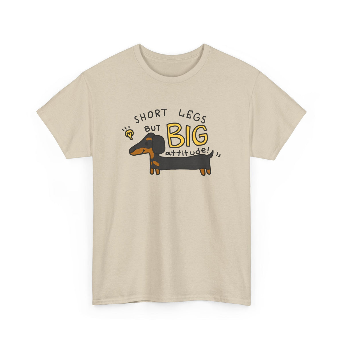 “Short Legs, Big Attitude” Dachshund T-Shirt – Lustiger Hund Grafik-T-Shirt