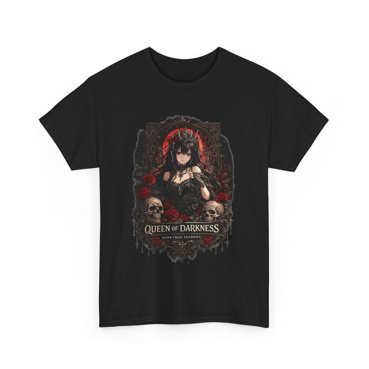 Queen of Darkness T-Shirt – Gothic Girl Dark Fantasy Grafik-T-Shirt