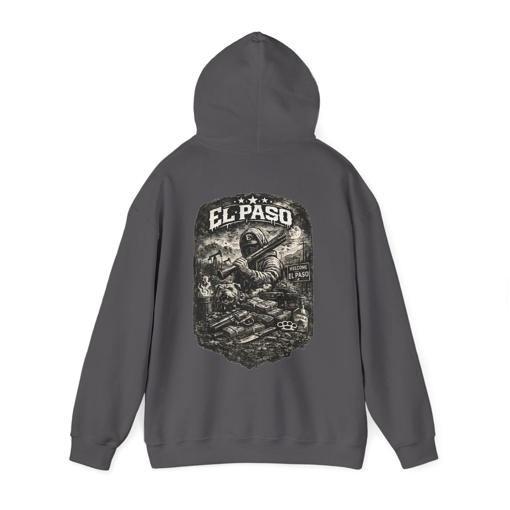 El Paso Hoodie Texas Border Streetwear, Dark Western Graphic Hoodie, Urban Unisex Hoodie – Kalabula