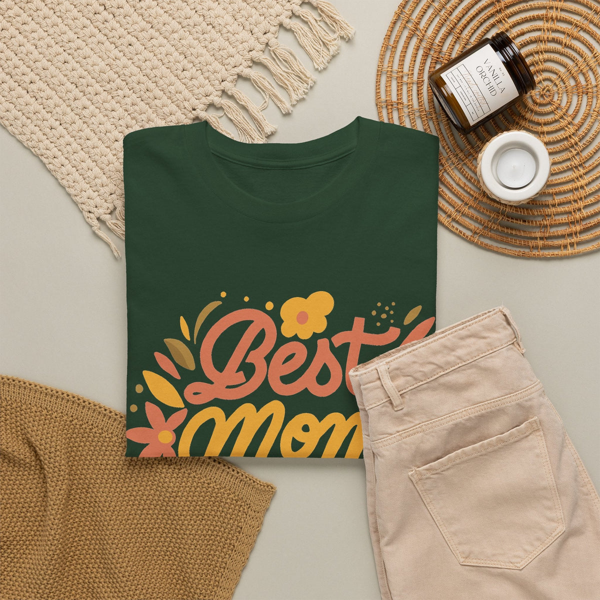 “Best Mom Ever” T-Shirt – Blumen-Muttertagsgeschenk Grafik-T-Shirt