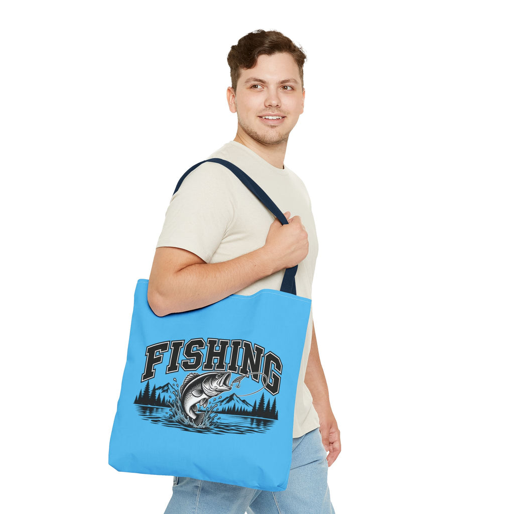 Angeln Stofftasche – Fishing Fisch & See Motiv