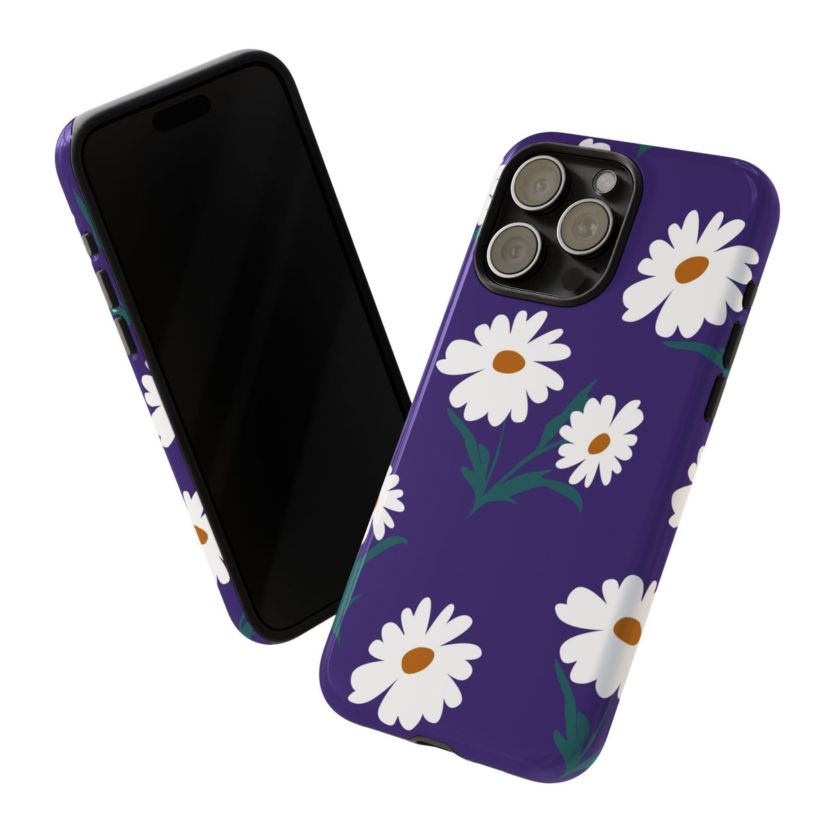 Lila Gänseblümchen Robuste Handyhülle – Blumenes Blumendesign
