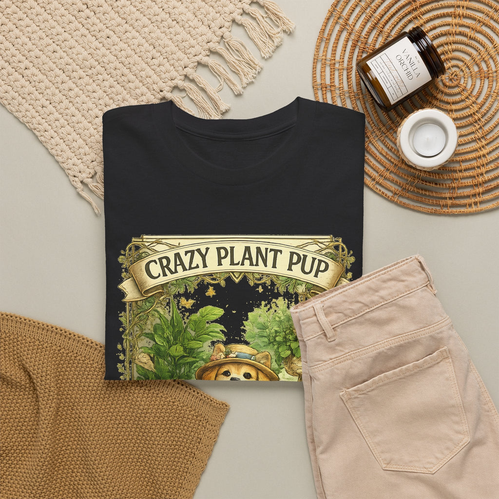 Crazy Plant Pup T-Shirt – Lustiger Hund & Pflanzenfan Grafik-T-Shirt