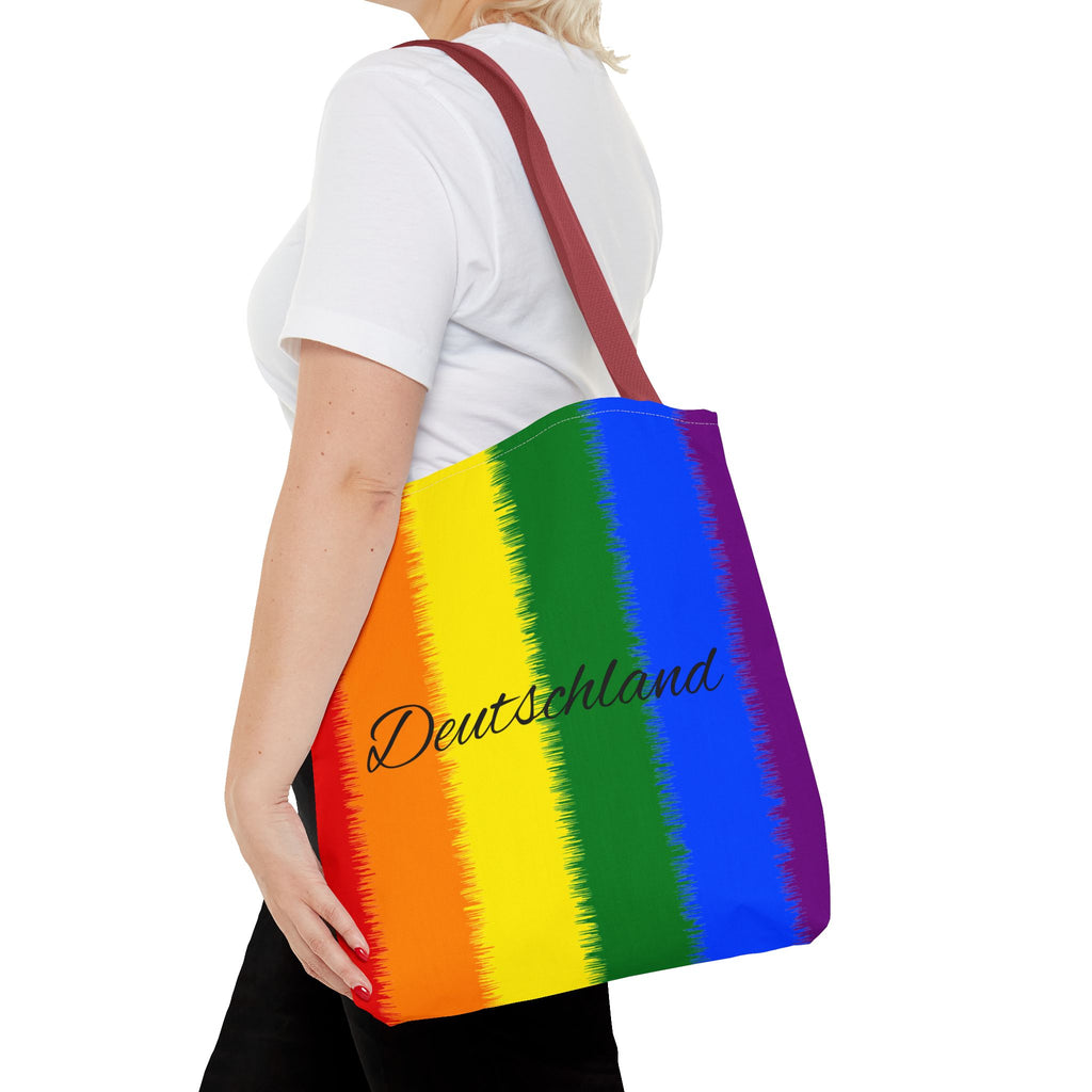 Deutschland Stofftasche – Buntes Regenbogen Design
