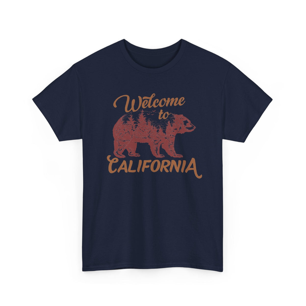 Welcome to California T-Shirt – Vintage Kalifornien-Bär Grafik-T-Shirt
