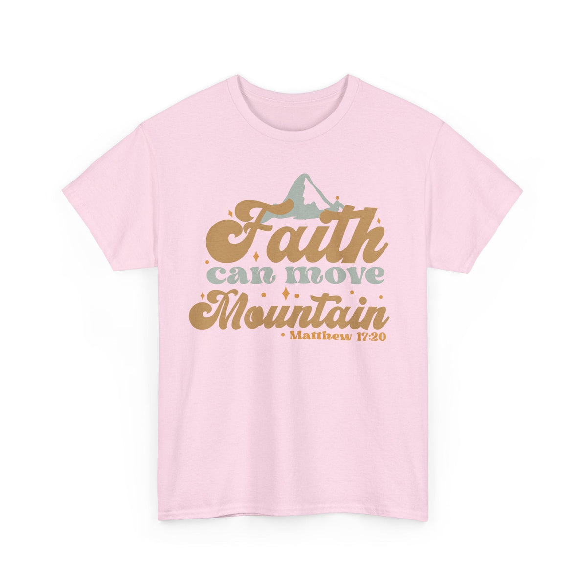 Faith Moves Mountains T-Shirt – Christlicher Glaube Grafik-T-Shirt