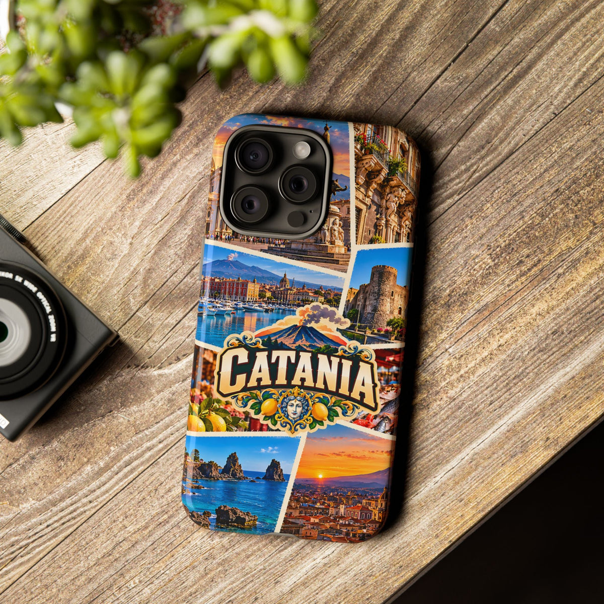 Catania Sizilien Robuste Handyhülle – Italienische Reise-Collage