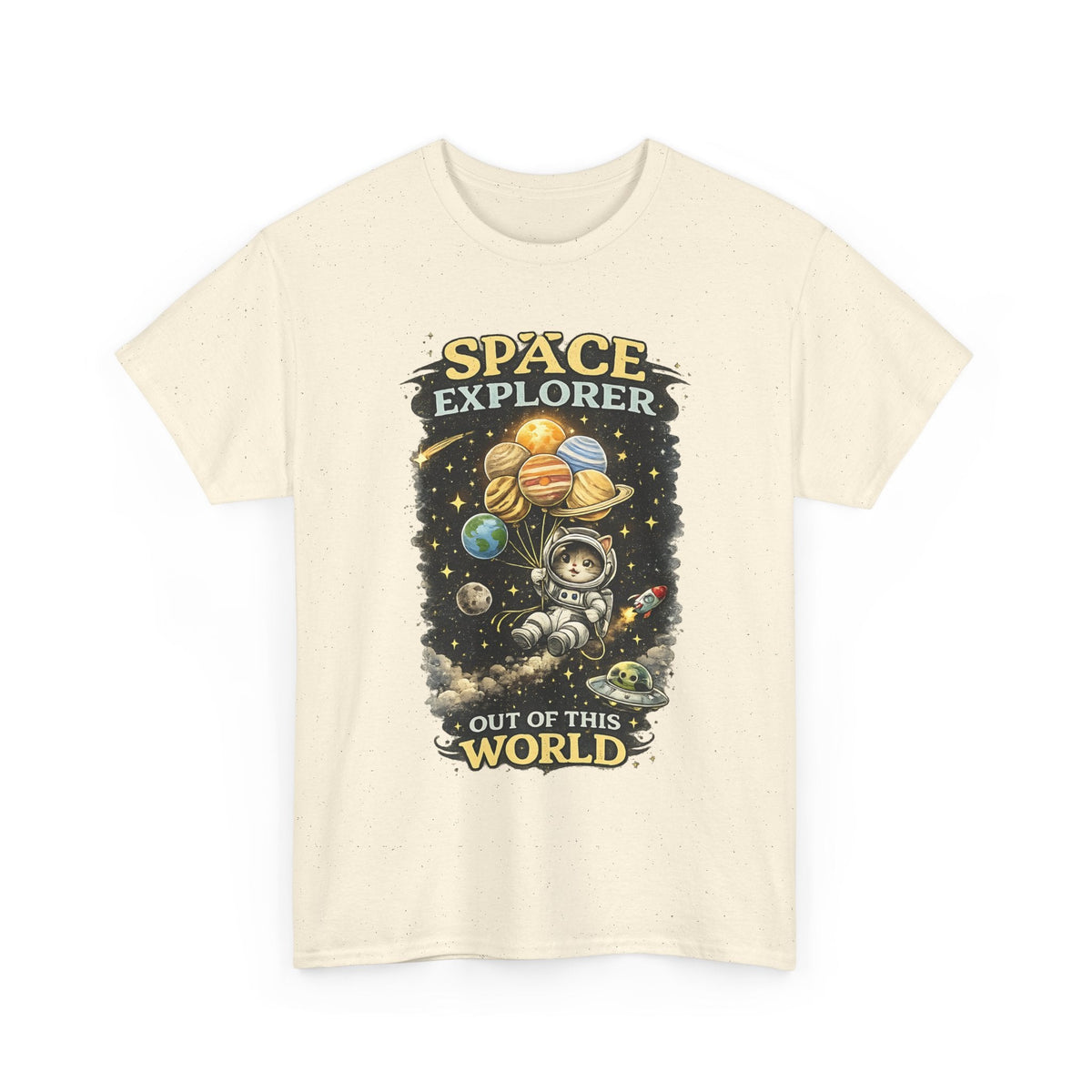 Space Explorer T-Shirt – Astronaut, Galaxie & Planeten Grafik-T-Shirt