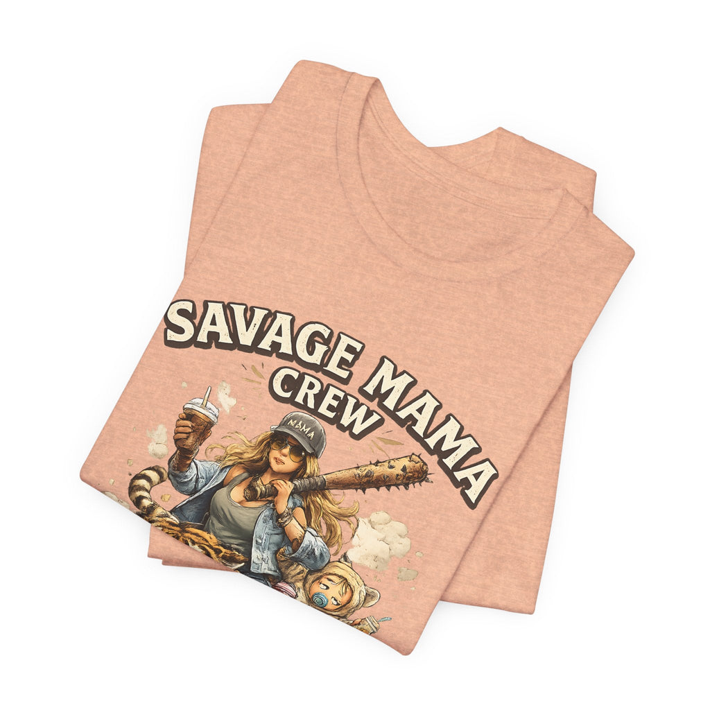 Savage Mama Crew T-Shirt Lustige Mama T-Shirt, Starke Mama Grafik-T-Shirt, Geschenk für coole Mamas