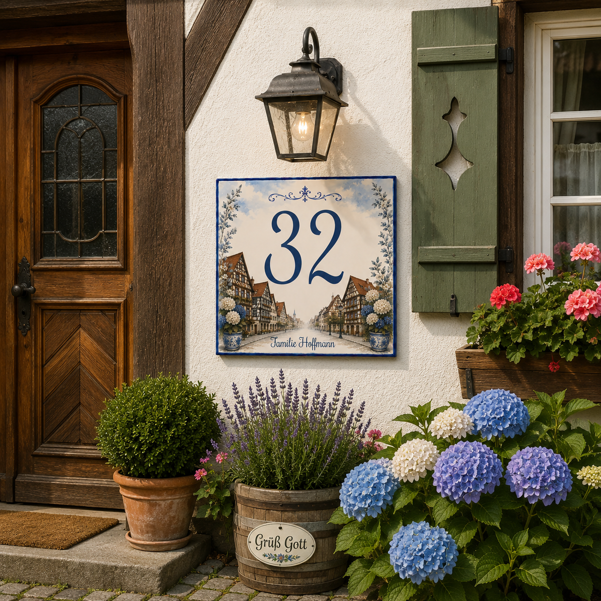 Personalisiertes Hausnummernschild Fulda – Deutschland P46