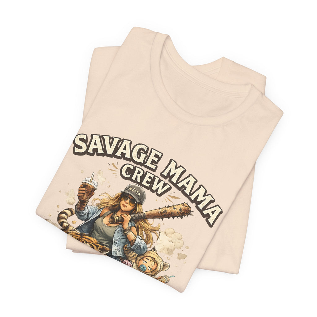 Savage Mama Crew T-Shirt Lustige Mama T-Shirt, Starke Mama Grafik-T-Shirt, Geschenk für coole Mamas