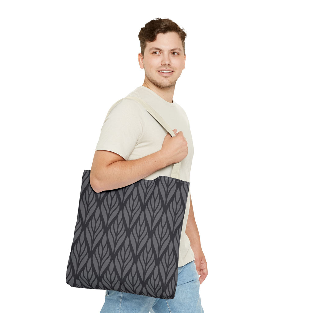 Elegante Stofftasche – Schwarzes Abstraktes Muster