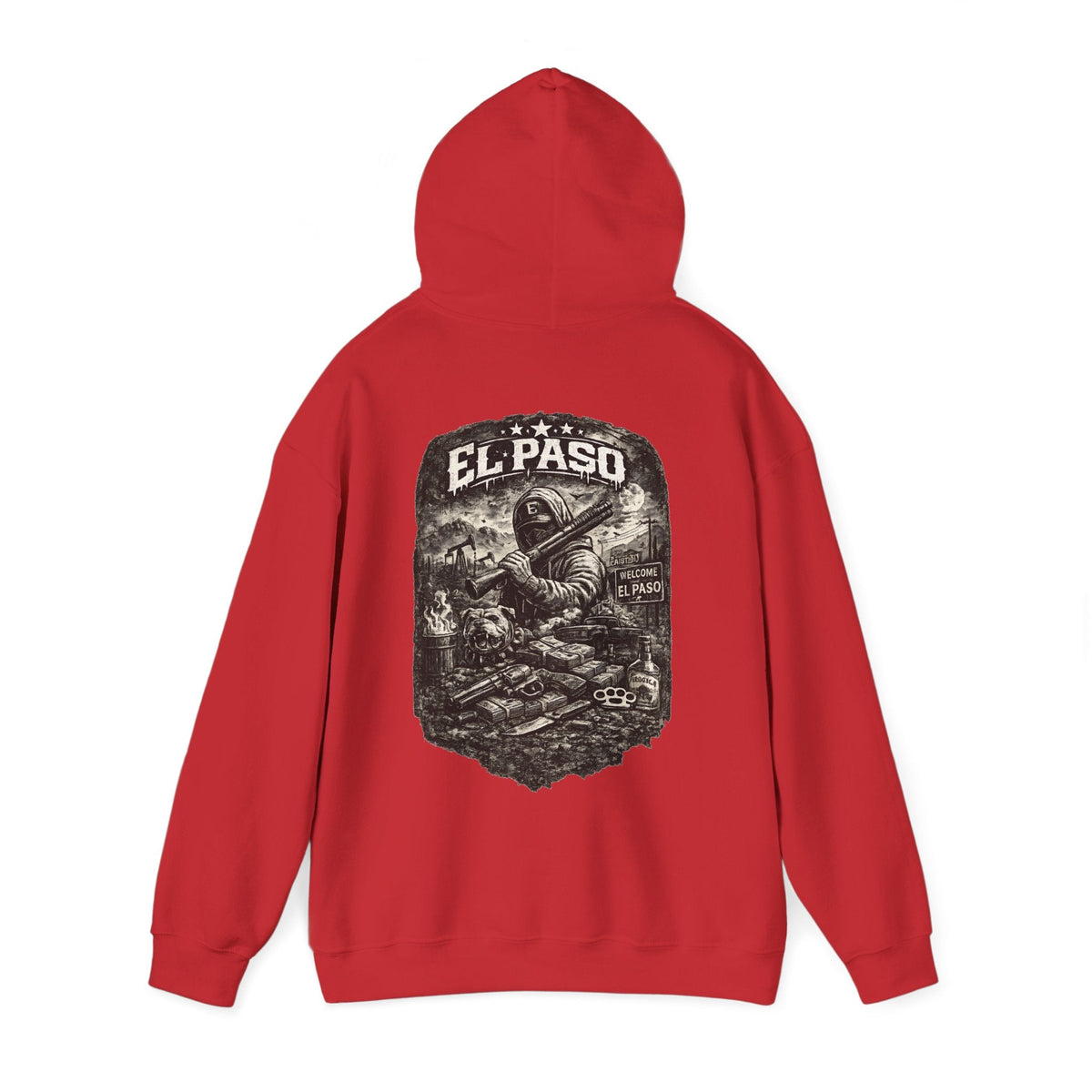 El Paso Hoodie Texas Border Streetwear, Dark Western Graphic Hoodie, Urban Unisex Hoodie – Kalabula