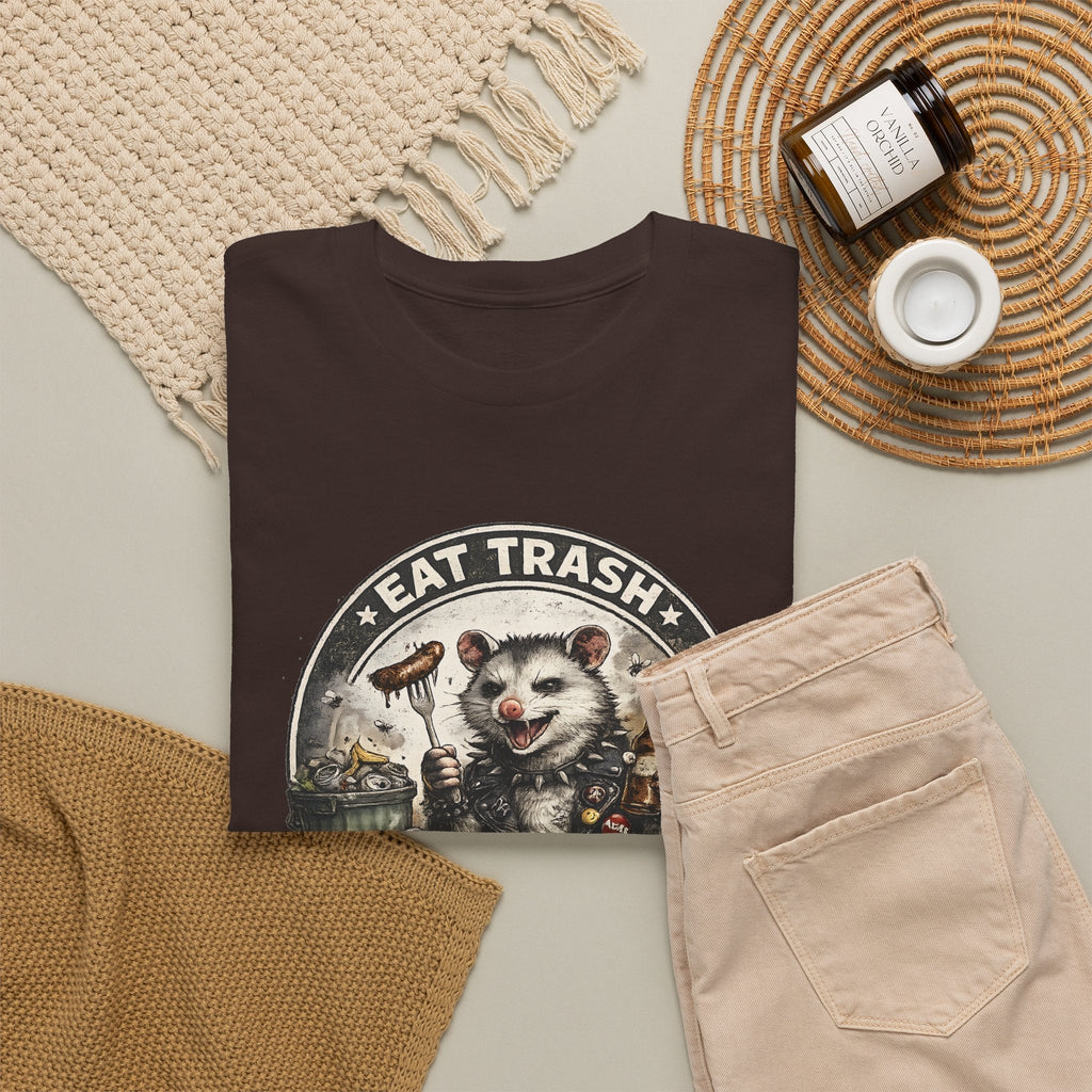 “Eat Trash, Party Hard” Opossum T-Shirt – Lustiges Grafik-Design T-Shirt