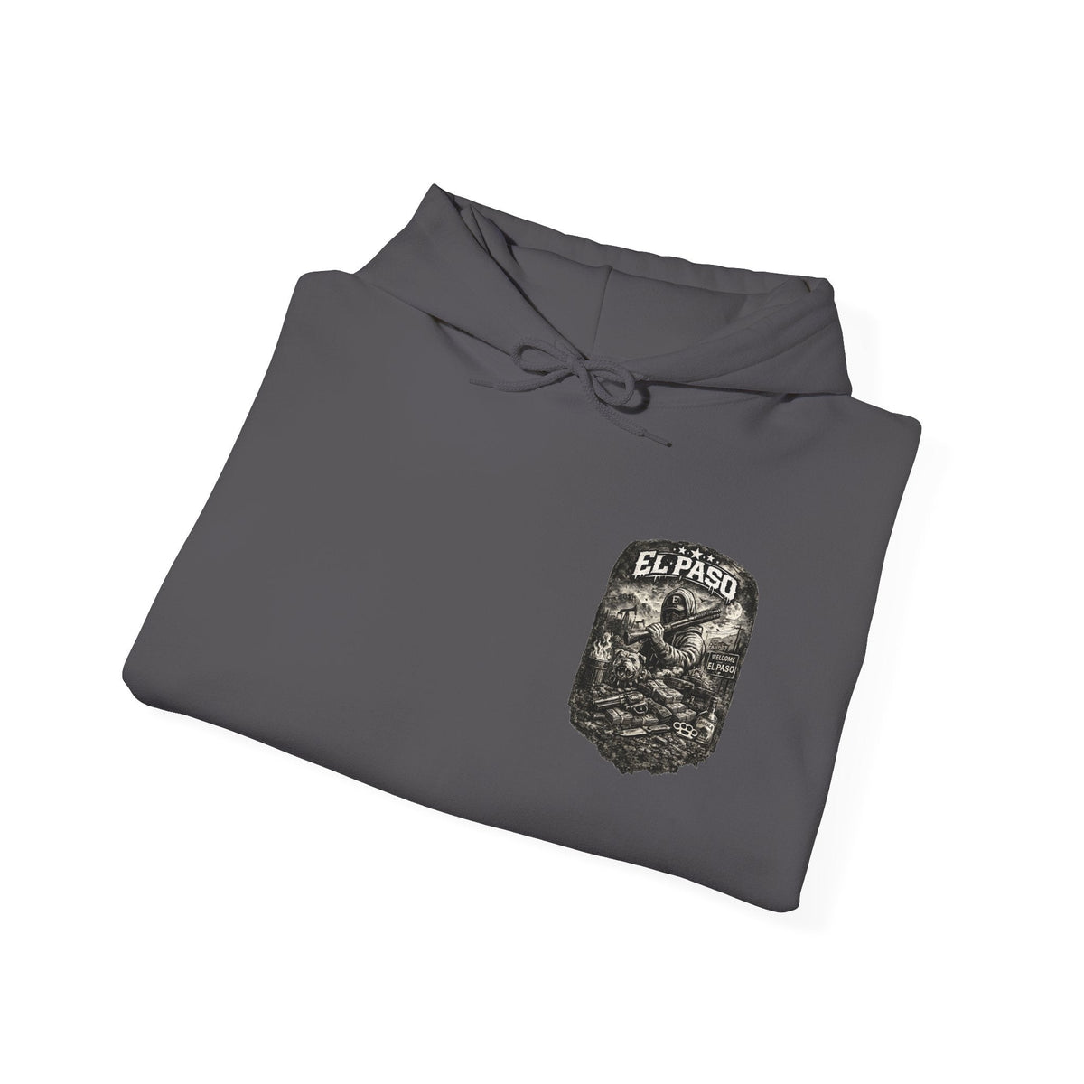 El Paso Hoodie Texas Border Streetwear, Dark Western Graphic Hoodie, Urban Unisex Hoodie – Kalabula