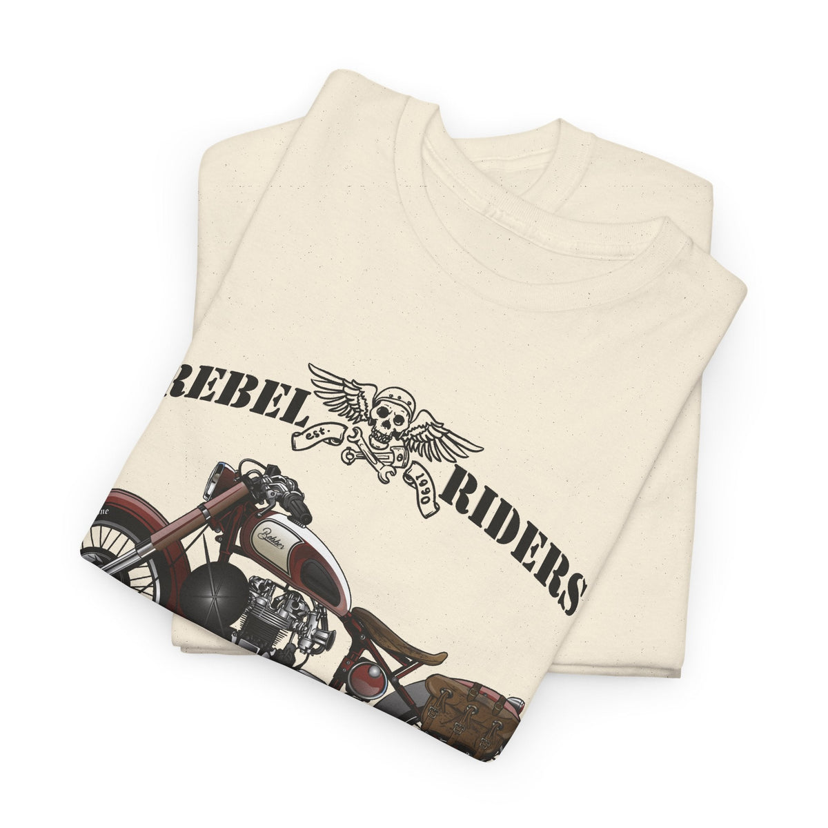 Rebel Riders T-Shirt – Vintage Motorrad & Biker Grafik-T-Shirt