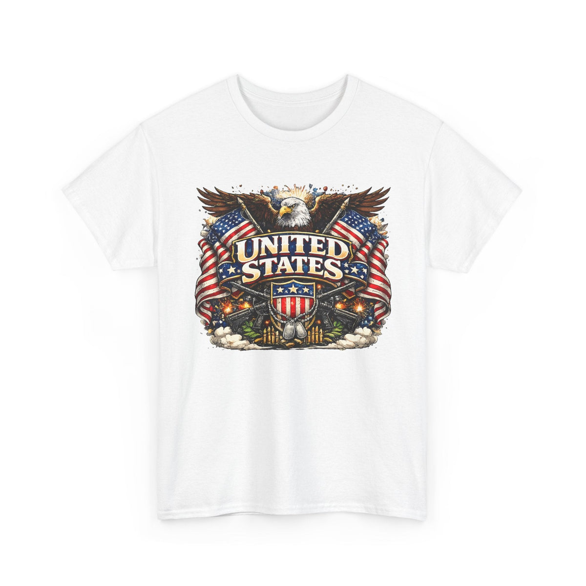 USA Patriotisch T-Shirt – US-Adler & Flagge Grafik-T-Shirt