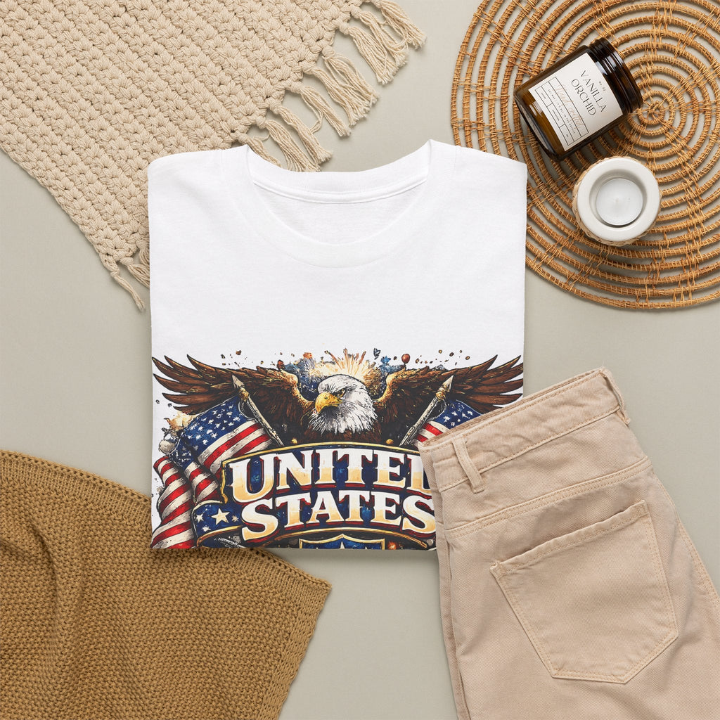 USA Patriotisch T-Shirt – US-Adler & Flagge Grafik-T-Shirt