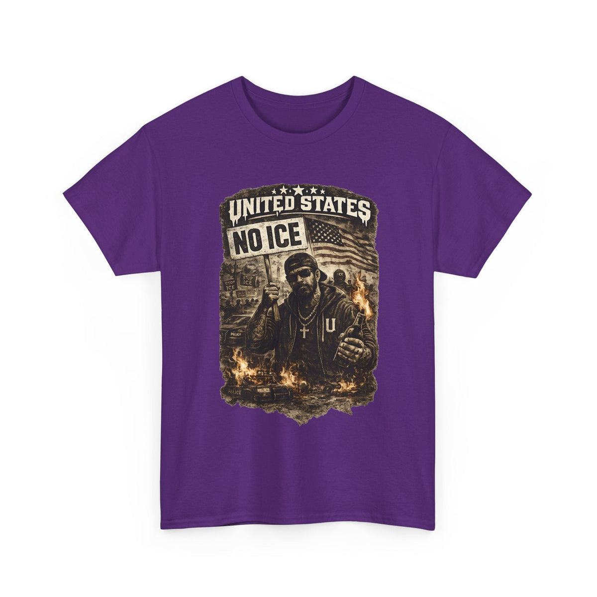 No ICE T-Shirt – USA Statement Streetwear Grafik-T-Shirt