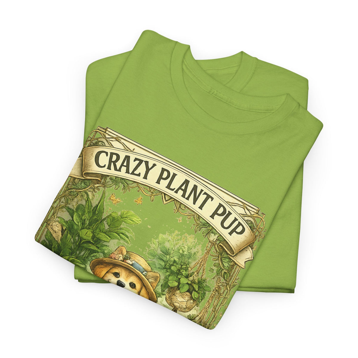 Crazy Plant Pup T-Shirt – Lustiger Hund & Pflanzenfan Grafik-T-Shirt