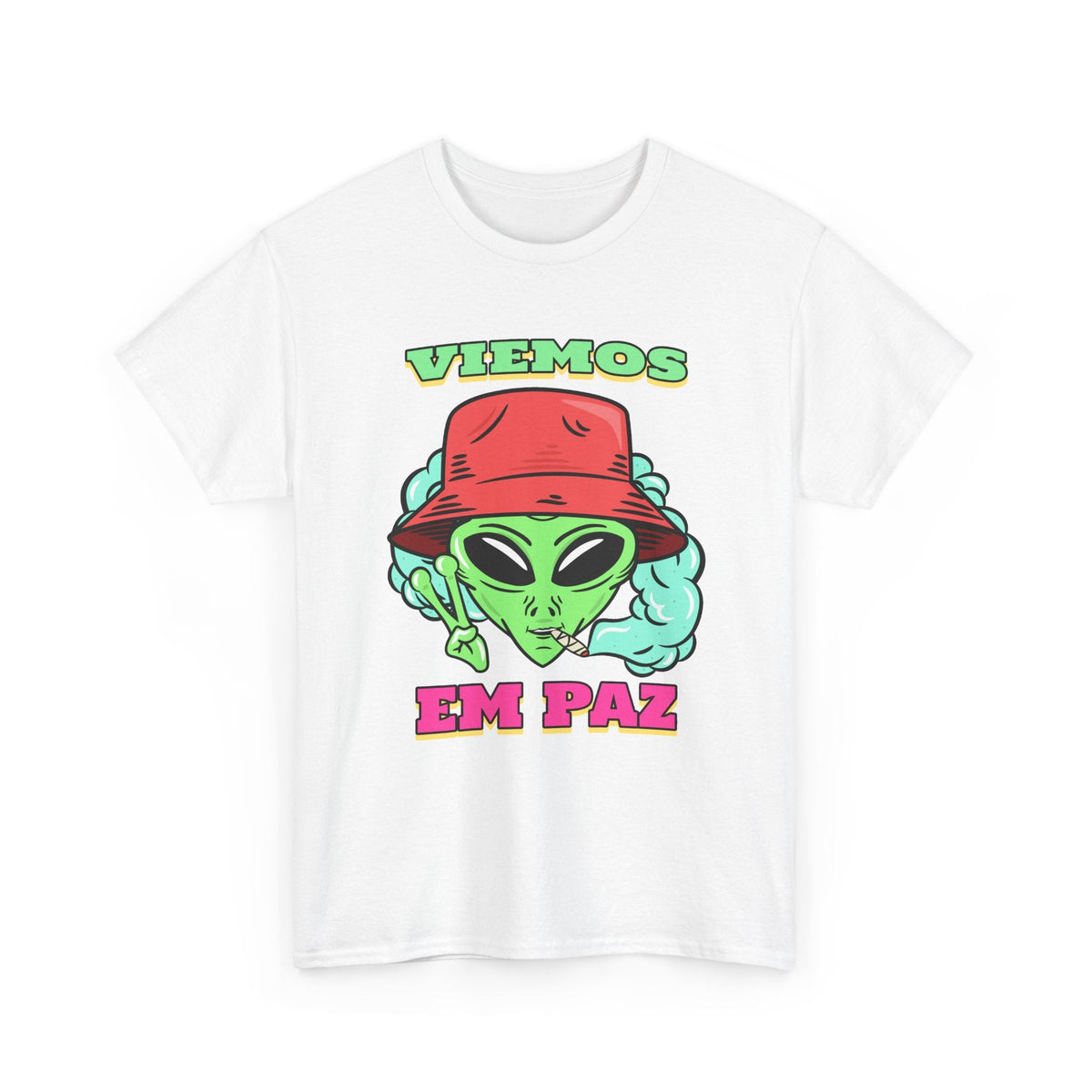 “We Come in Peace” Alien T-Shirt – Retro-UFO Grafik-T-Shirt