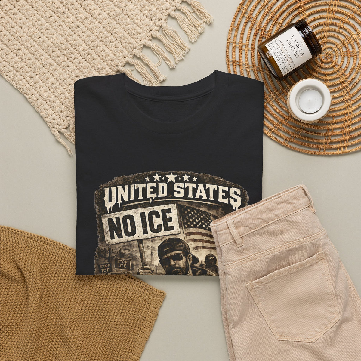 No ICE T-Shirt – USA Statement Streetwear Grafik-T-Shirt
