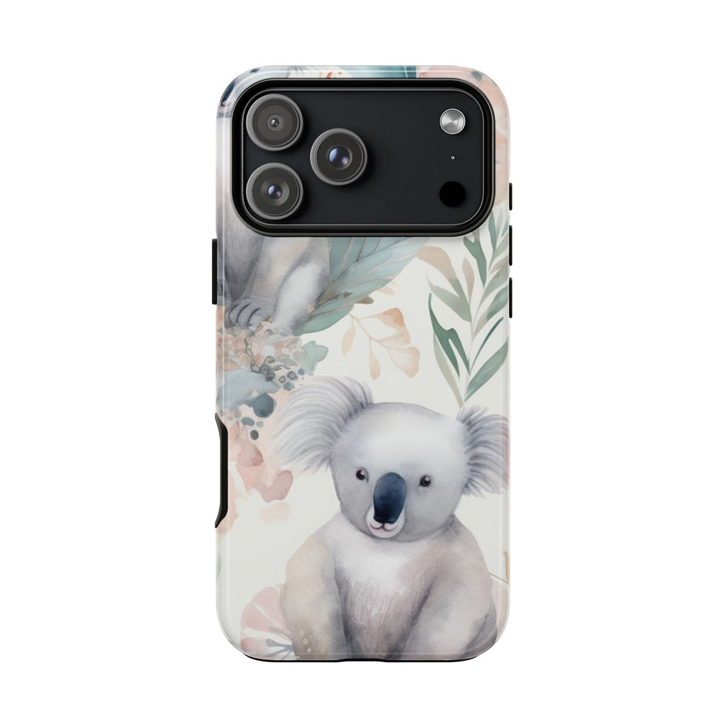 Süßer Koala Robuste Handyhülle – Botanisches Aquarell-Design