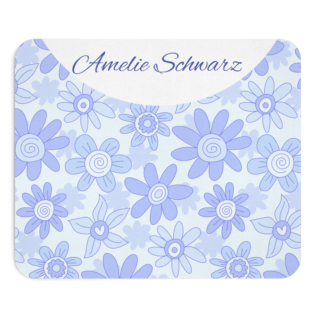 Personalisiertes Blumen Mousepad mit Name – Florales Design – Mousepad von Kalabula, 23,2 × 19,4 cm