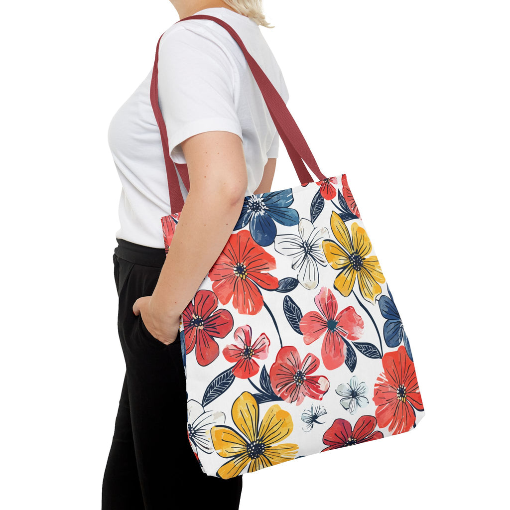 Bunte Blumen Stofftasche – Florales Sommer Design