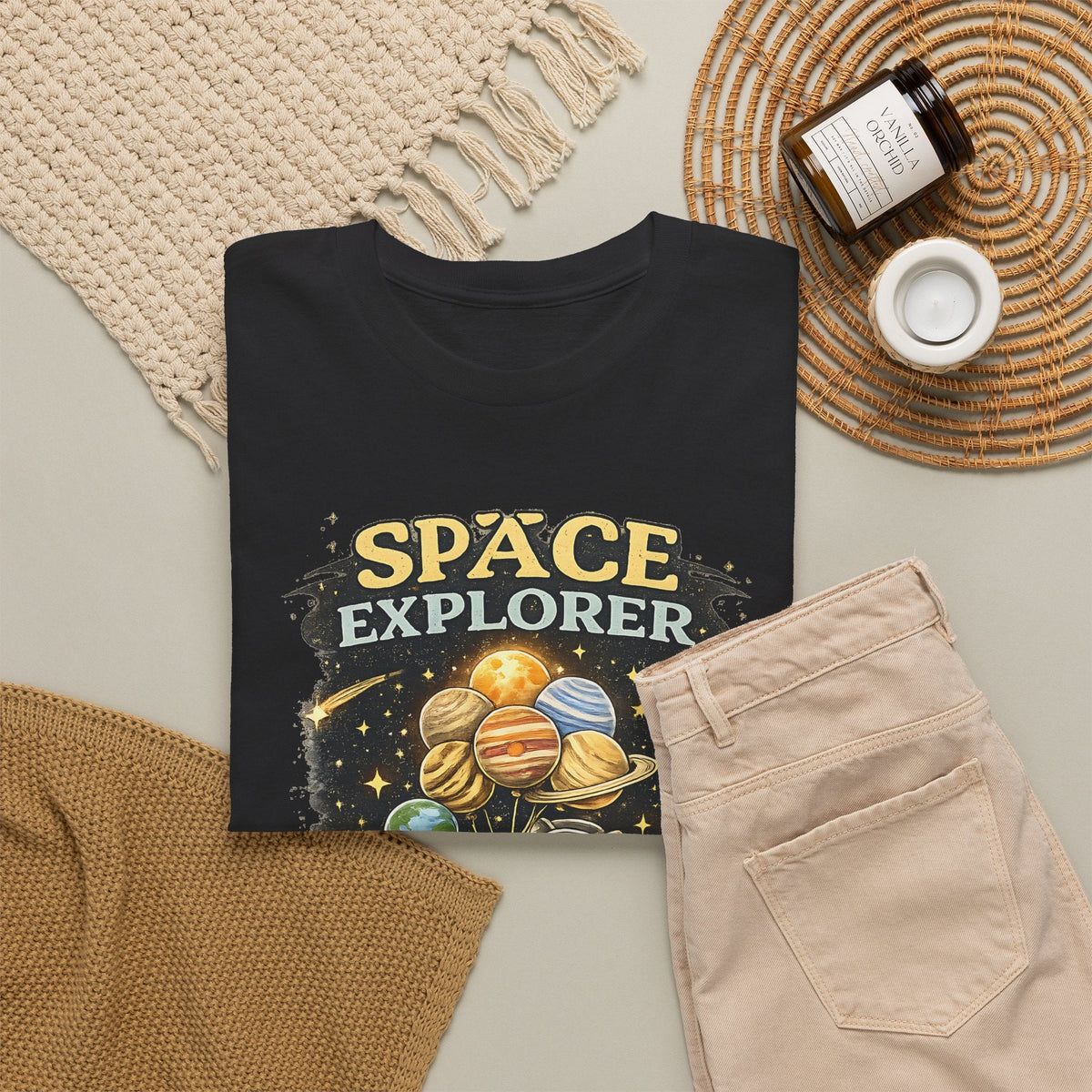 Space Explorer T-Shirt – Astronaut, Galaxie & Planeten Grafik-T-Shirt