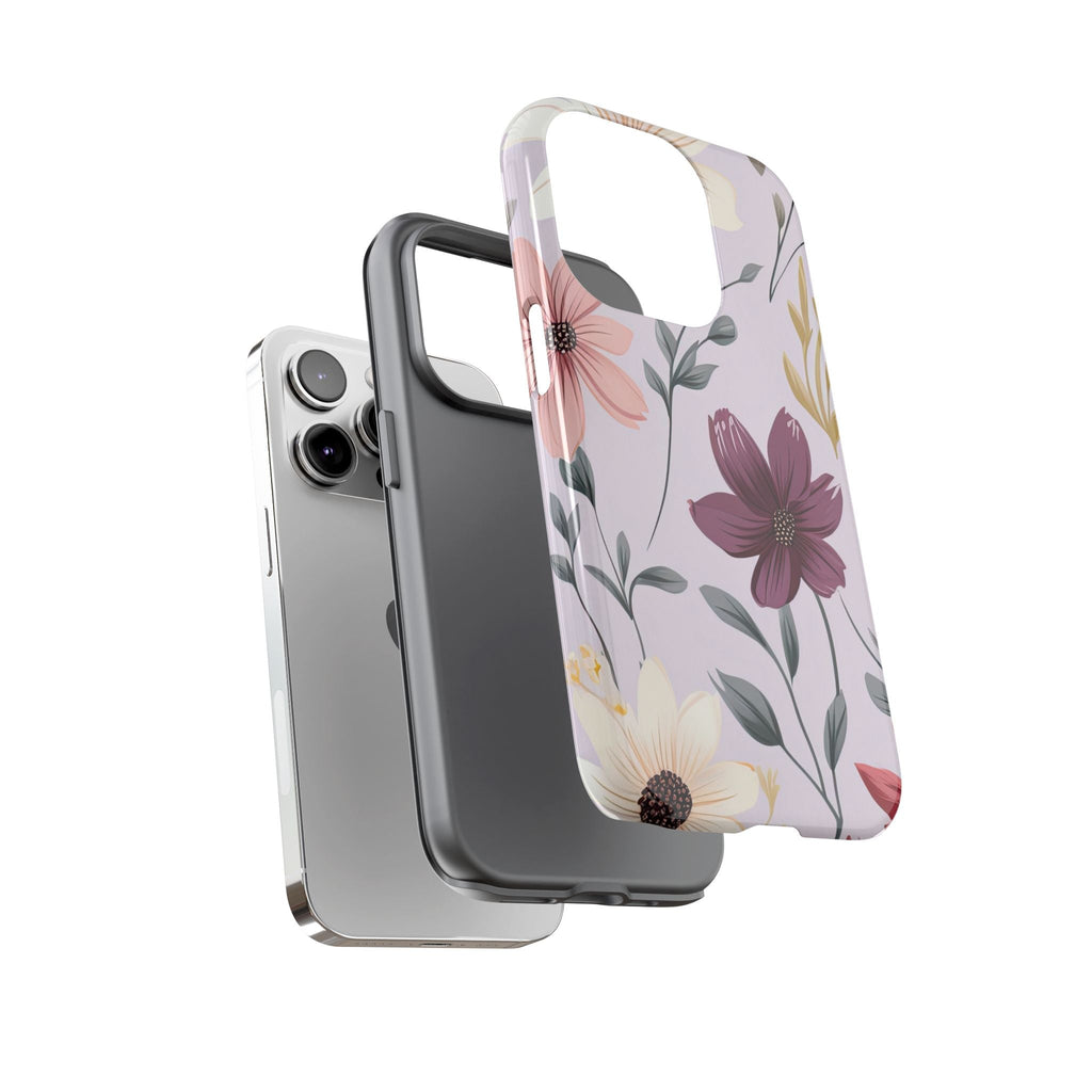 Elegante Wildblumen Robuste Handyhülle – Sanftes Pastell-Blumendesign