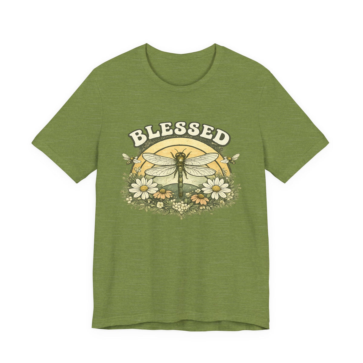Blessed Dragonfly T-Shirt Blumen & Natur T-Shirt Boho & Glaube T-Shirt Vintage-Botanik Graphic