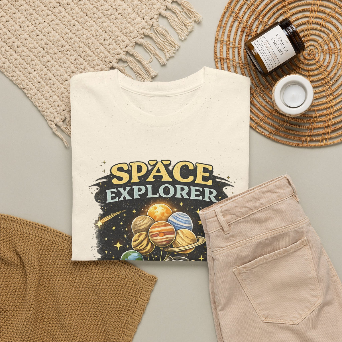Space Explorer T-Shirt – Astronaut, Galaxie & Planeten Grafik-T-Shirt