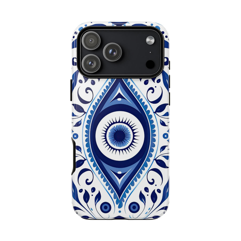 Blaues Nazar-Auge Robuste Handyhülle – Ornamentales Nazar-Design