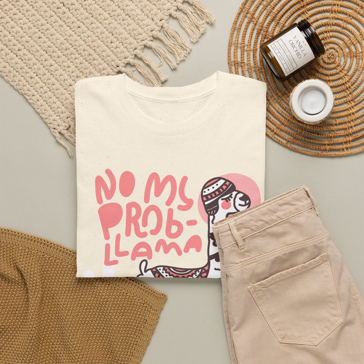 “No Prob Llama” T-Shirt – Lustiges Lama Grafik-T-Shirt