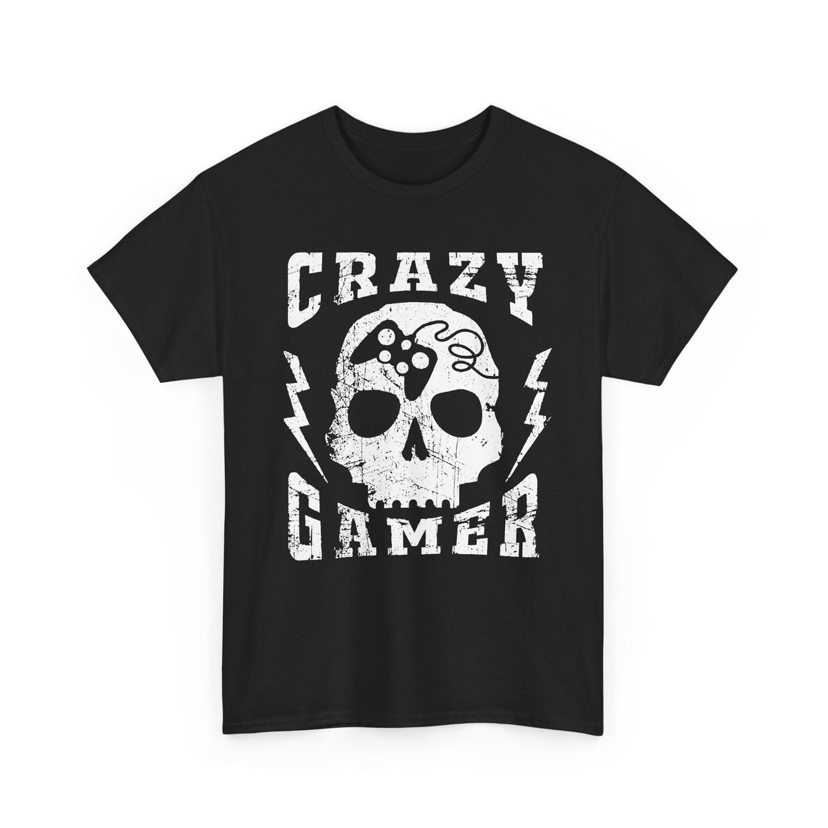 Crazy Gamer T-Shirt – Totenkopf Gaming Streetwear Grafik-T-Shirt