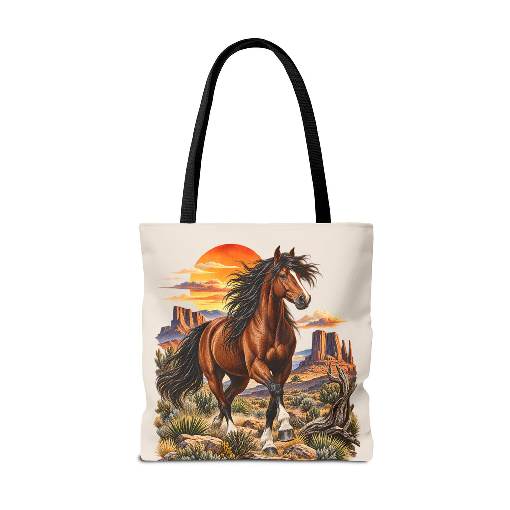 Pferde Stofftasche – Western Wildpferd Einkaufstasche X1