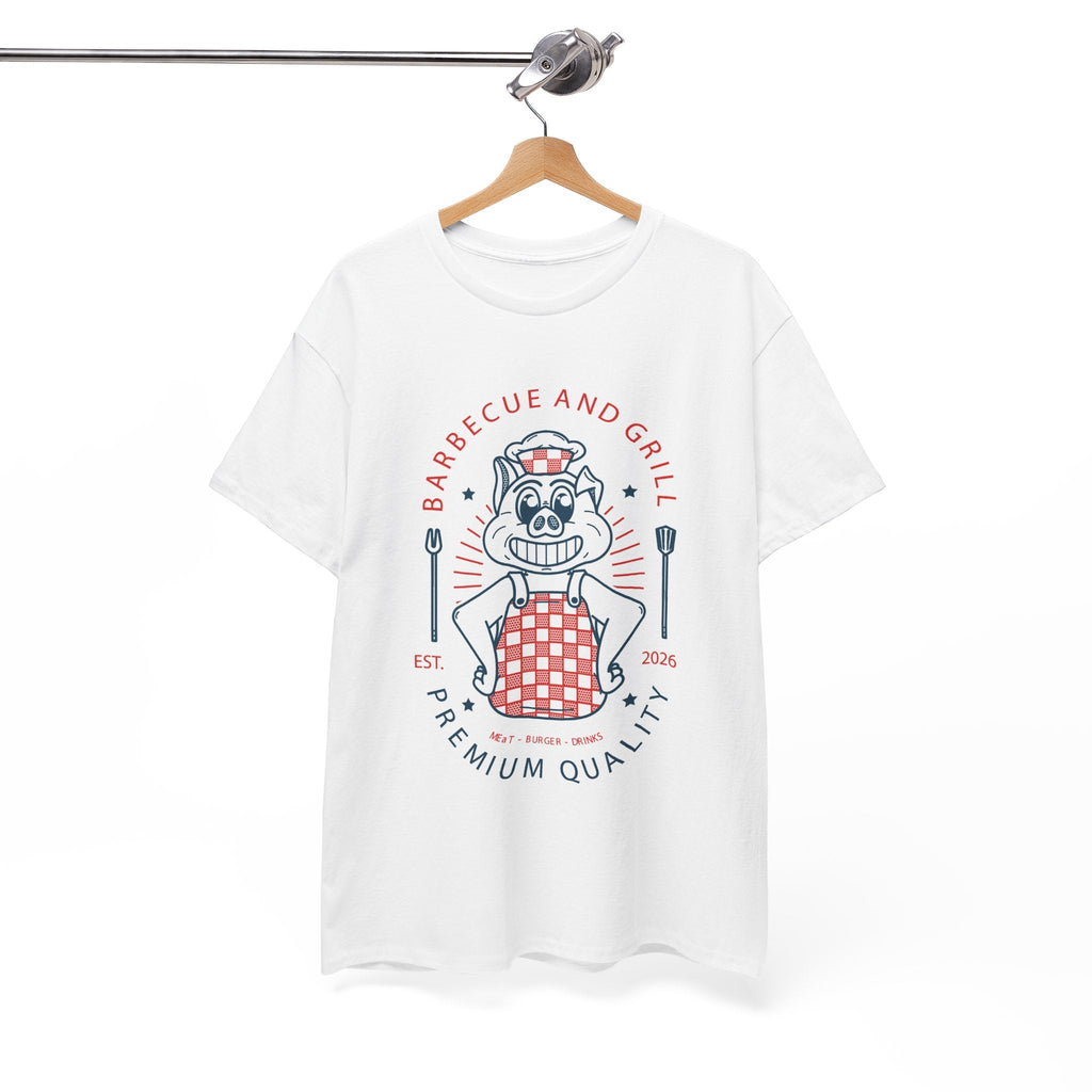BBQ Pig Chef T-Shirt – Retro Barbecue & Grill Grafik-T-Shirt