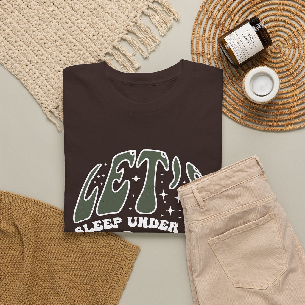 “Let’s Sleep Under the Stars” T-Shirt – Camping & Outdoor Grafik-T-Shirt