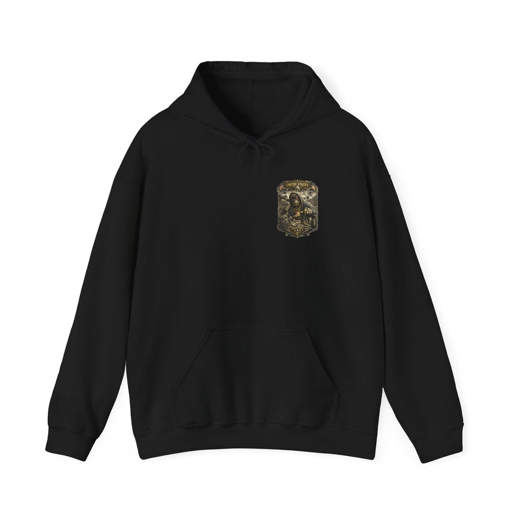 Bigfoot Streetwear Hoodie for Men Urban Black Hoodie with Bigfoot Graphic Back Print, Hip Hop Style Hoodie – Kalabula