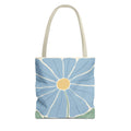 Blaue Blumen Stofftasche – Modernes Floral Design