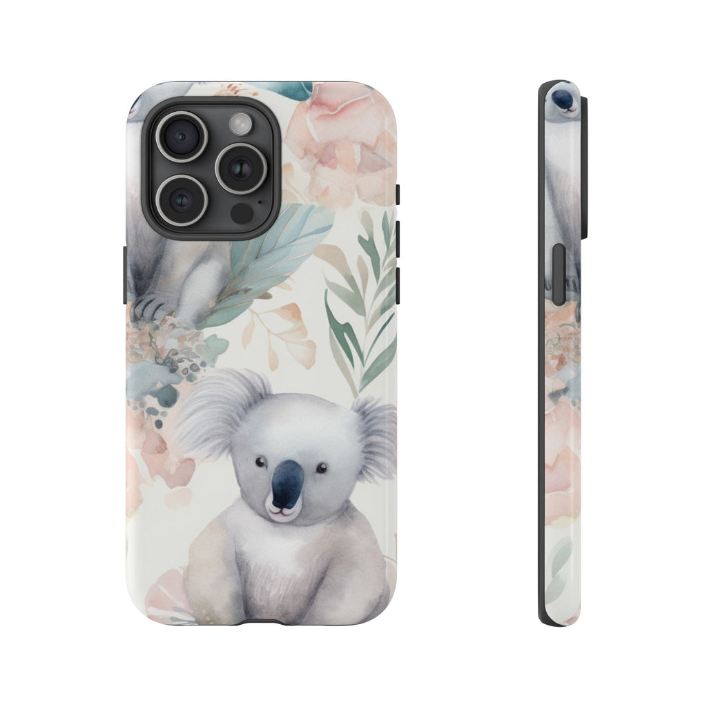 Süßer Koala Robuste Handyhülle – Botanisches Aquarell-Design