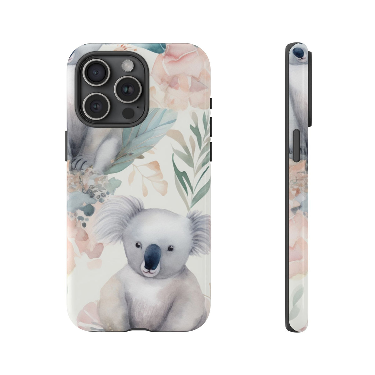 Süßer Koala Robuste Handyhülle – Botanisches Aquarell-Design