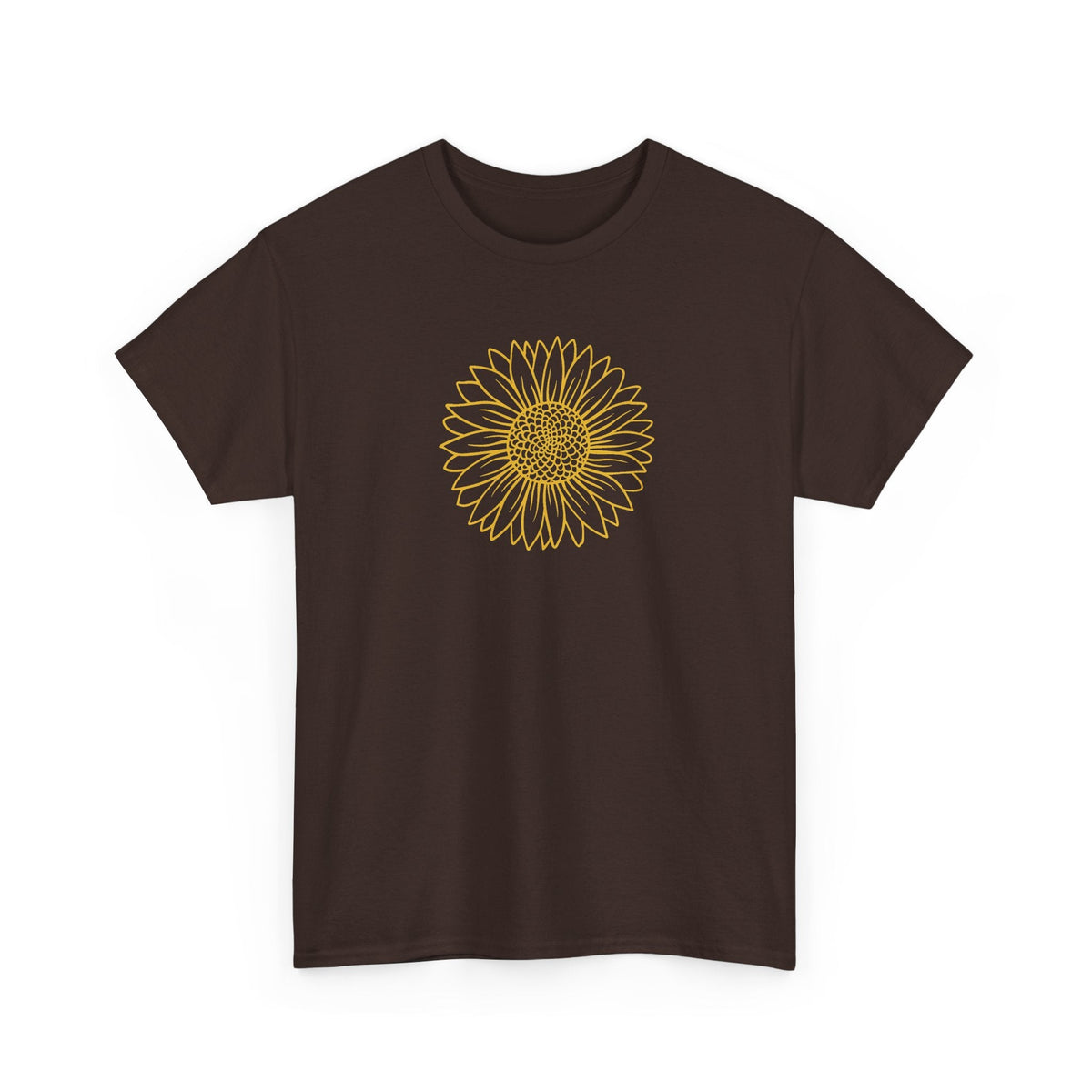 Minimal Sunflower T-Shirt – Blumen-Line-Art Grafik-T-Shirt