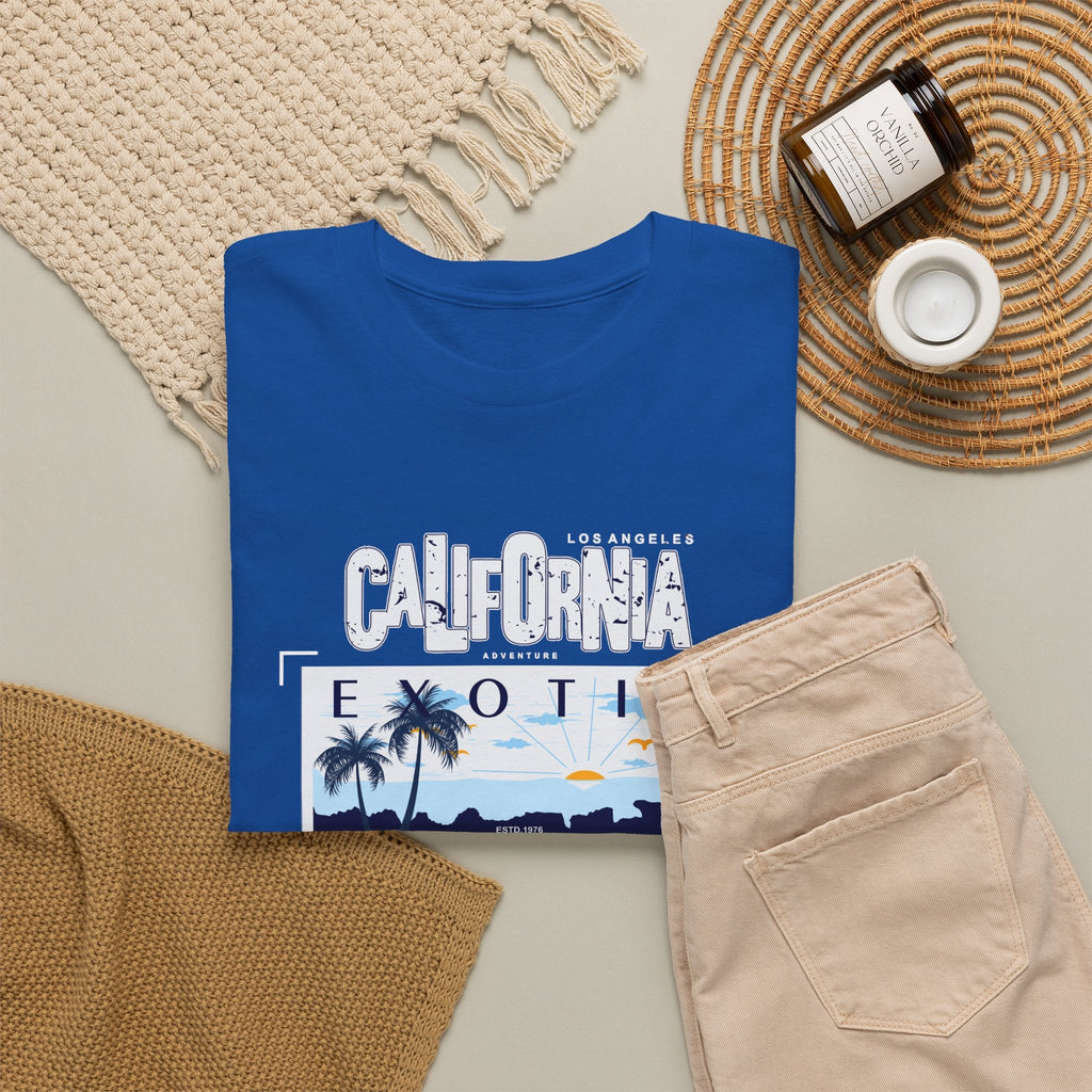 Kalifornien Strand T-Shirt – Sonnenuntergang & Küste Grafik-T-Shirt
